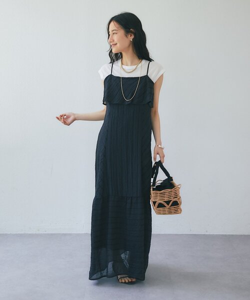 値下げしました！ la boutique BonBonカップ付きキャミワンピース La boutique Bonbon（ラブティックボンボン） ワンピース 「タウンでも