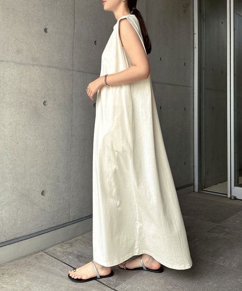 andme（アンドミー） ワンピース 夏 オーバーサイズノースリーブロング