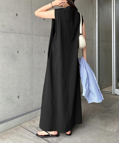 andme（アンドミー） ワンピース 夏 オーバーサイズノースリーブロング