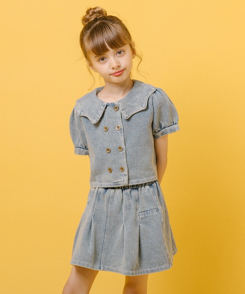 ちー　子供服2セット URBAN CHERRY（アーバンチェリー） 「2点セット」デニムスカラップ