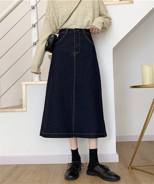 「FREE STYLISTS」 デニムスカート M ブラック レディース_画像5