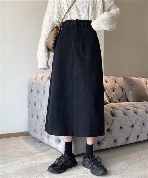 「FREE STYLISTS」 デニムスカート M ブラック レディース_画像7