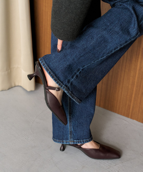 LE TALON（ル タロン） パンプス ミュール 「追加」4.5cmスクエア