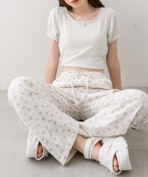 「OLIVE des OLIVE」 半袖カットソー FREE ベージュ レディース_画像9