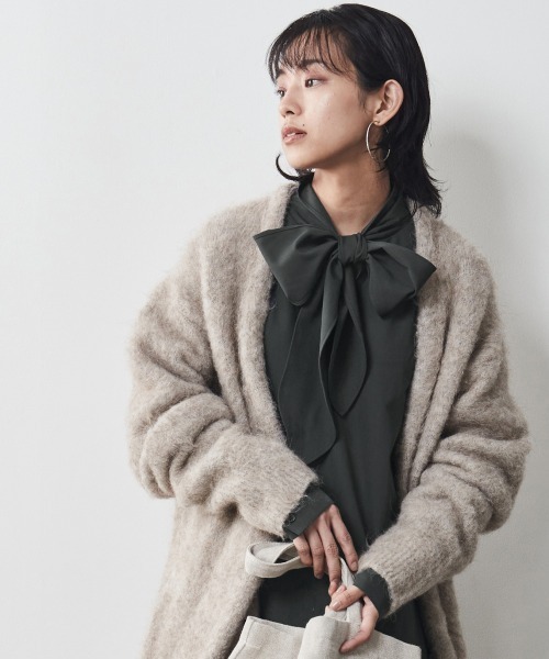 「CHIC STYLE」 長袖ワンピース 5L グレー レディース_画像6
