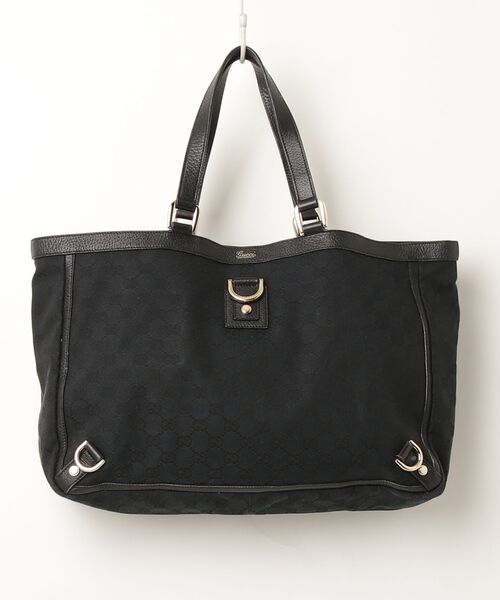 【袋あり】GUCCI GGキャンバス トートバッグ ブラック GUCCI（グッチ） GGキャンバス トートバッグ - ブラック レディース