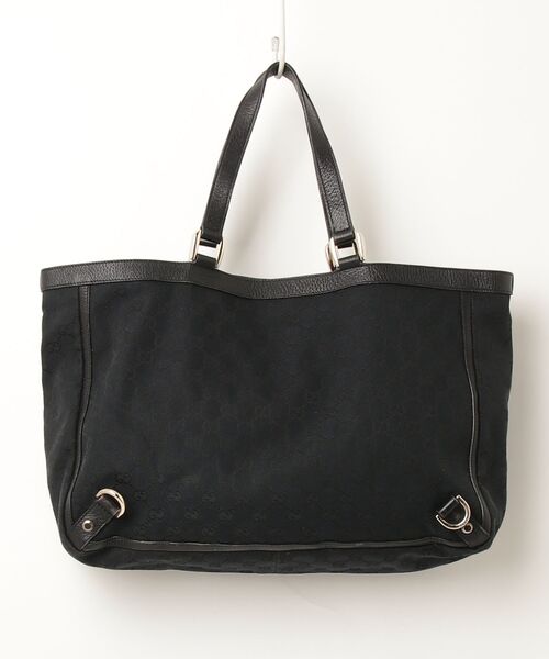 GUCCI グッチ GGキャンバス トートバッグ ブラック GUCCI（グッチ） GGキャンバス トートバッグ - ブラック レディース
