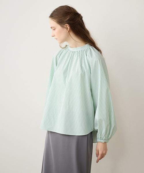 「LE SOUK HOLIDAY」 長袖ブラウス L ブルー レディース_画像6