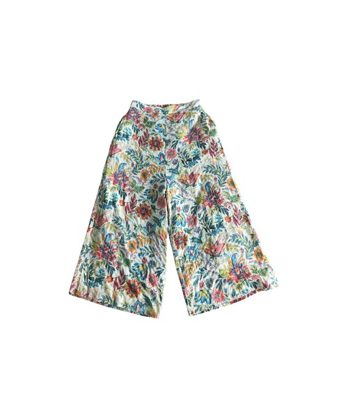 antiqua（アンティカ） ワイドパンツ パンツ 綿100 ボタニカル柄 花柄