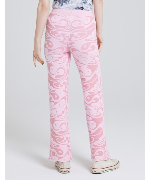 Little sunny bite スラックス パンツ 60's jacquard knit pants