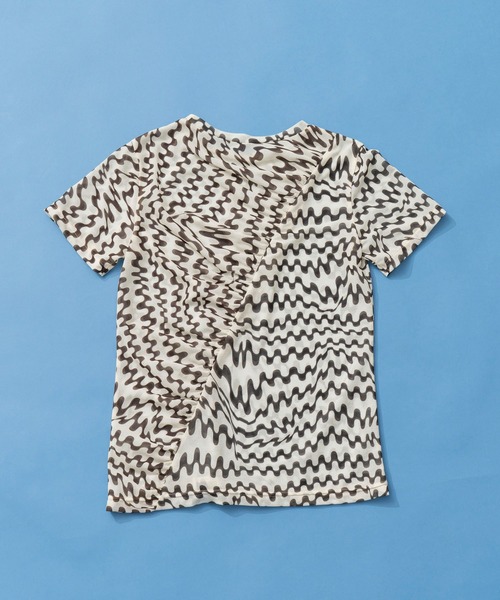 MAISON SPECIAL（メゾンスペシャル） tシャツ ウェーブプリント 