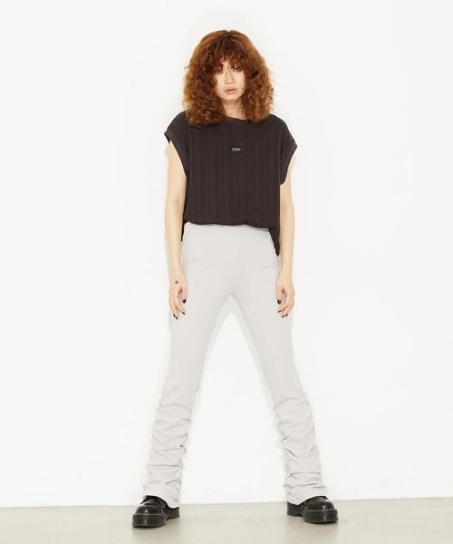 X-girl パンツ GATHERED EASY FLARE PANTS/裾ギャザー イージー
