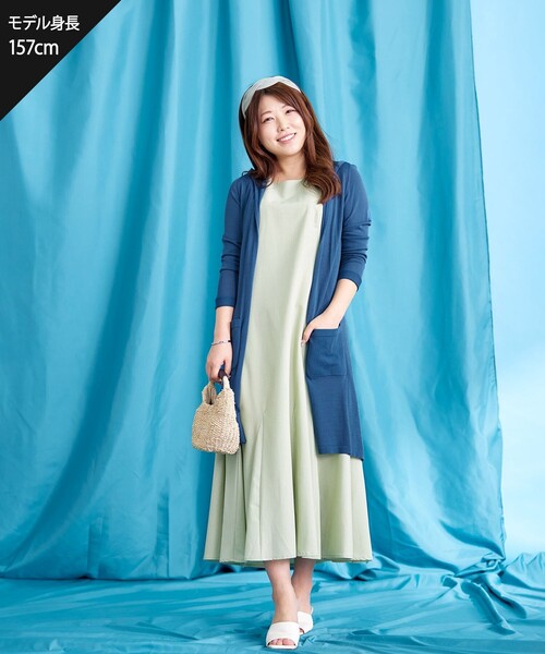 Tiaclasse カーディガン 「洗える新色追加・洗える」サマーニット