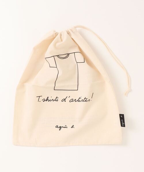 agnes b.（アニエスベー） tシャツ 半袖 コットン プリント 半袖
