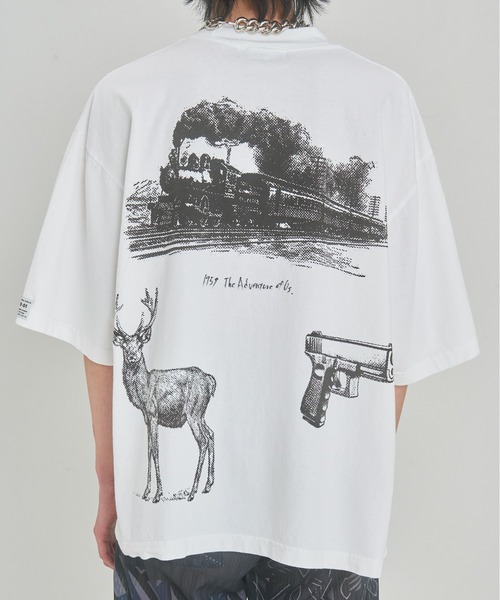 elephant TRIBAL fabrics tシャツ OVER DYE FAT T-SH 「Memories of a 
