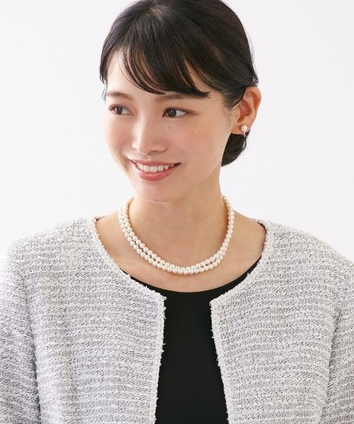 ニッセン（nissen） ネックレス 日本製 貝パール2点セット（人工真珠