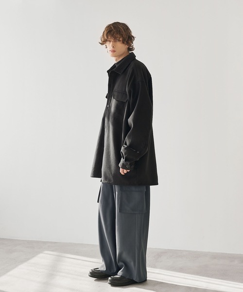 CTHY ブルゾン アウター メルトンCPOシャツジャケットアウター メンズ