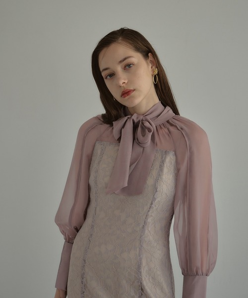 ANDRESD ドレス leaf lace dress リーフレースドレス / 結婚式