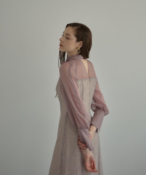 セール】hem lace dress ヘムレースドレス / 結婚式 二次会
