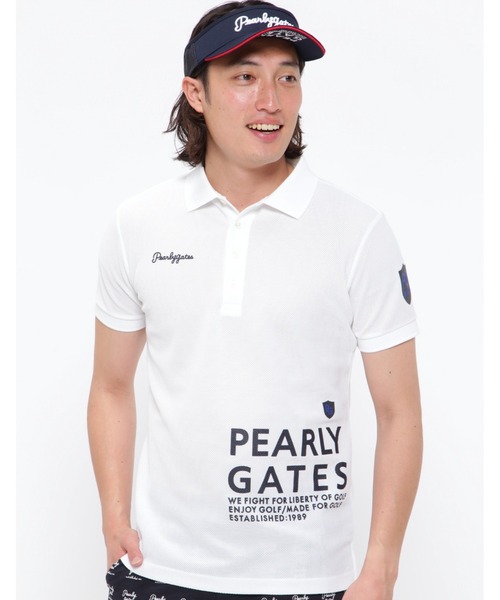 PEARLY GATES ポロシャツ サイズ5 ホワイト PEARLY GATES 「PEARLY GATES」 半袖ポロシャツ 5 ホワイト