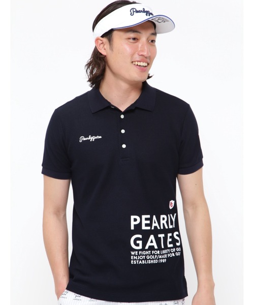 PEARLY GATES ホワイトポロシャツ サイズ5 PEARLY ストライプ ポロシャツ ホワイト サイズ5 - メルカリ