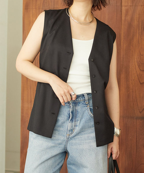 2023 Plage　 BOXY JACKET ベスト セール】CO LI Knit ベスト（ベスト）｜Plage（プラージュ）の