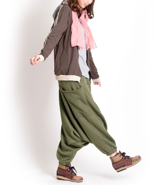 marai（マーライ） スウェットパンツ ジャージ エスニック柄 裏起毛
