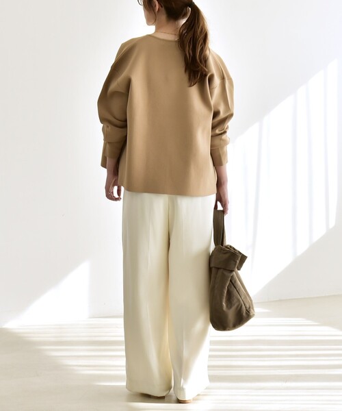 quaranciel カーディガン quaranciel:「手洗い可能」ニット ノーカラー