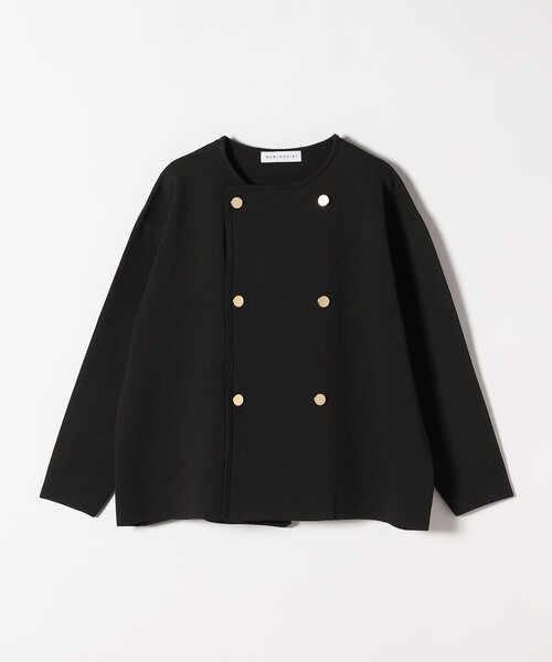 ドゥロワー ウールカシミヤ ニット ジャケット カーディガン ノーカラー　ダブル zz-12501_517-1.jpg?1763609824