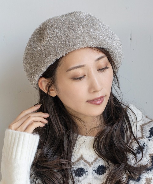 14+ 帽子 ベレー帽 シャギーベレー レディース メンズ