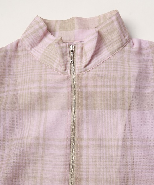 JieDa（ジエダ） シャツ CHECK STAND ZIP SHIRT メンズ レディース