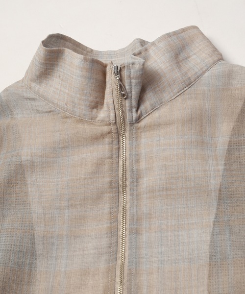 JIEDA（ジエダ） シャツ CHECK STAND ZIP SHIRT メンズ レディース