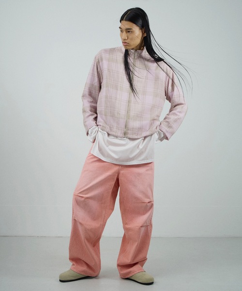 JieDa（ジエダ） シャツ CHECK STAND ZIP SHIRT メンズ レディース