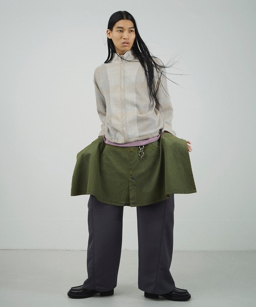 JieDa（ジエダ） シャツ CHECK STAND ZIP SHIRT メンズ レディース