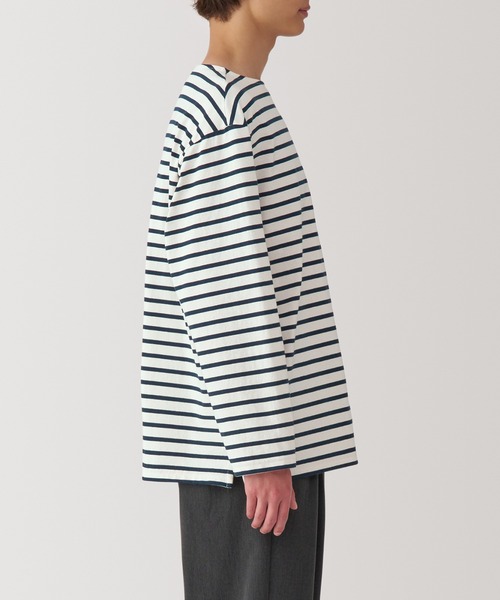 無印良品グッズ全18種39点 無印良品（MUJI） tシャツ 紳士 洗いざらし太番手ボートネック九分袖T