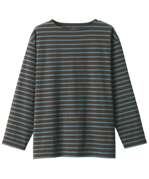 無印良品 tシャツ 紳士 洗いざらし太番手ボートネック九分袖T