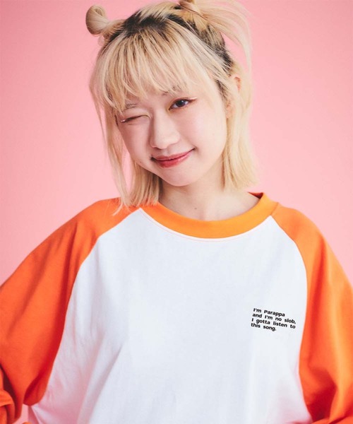 tシャツ パラッパラッパー キャラクターバックプリント ラグラン