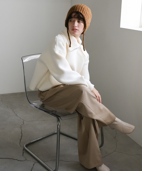 select MOCA（セレクトモカ） ニット帽 ニットキャップ 紐付きニット帽