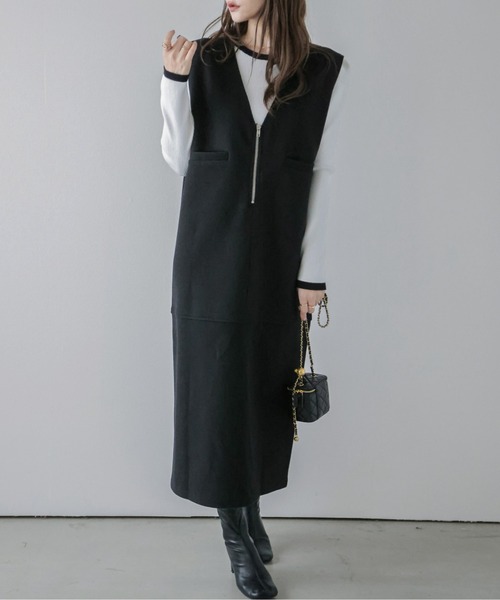 ジャンパースカート Vネックジャンパースカート | La-gemme | 06