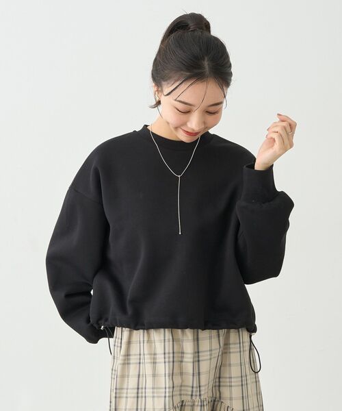 earth music&ecology トレーナー スウェット ドロストヘム