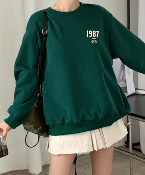 トレーナー スウェット 1987” LOGO PRINT TRAINER レディース