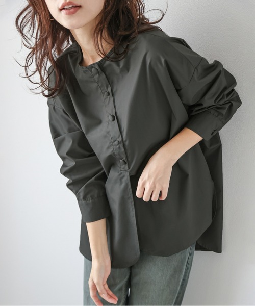 La-gemme（ラジェム） ブラウス シャツ ラウンドヘムブラウス