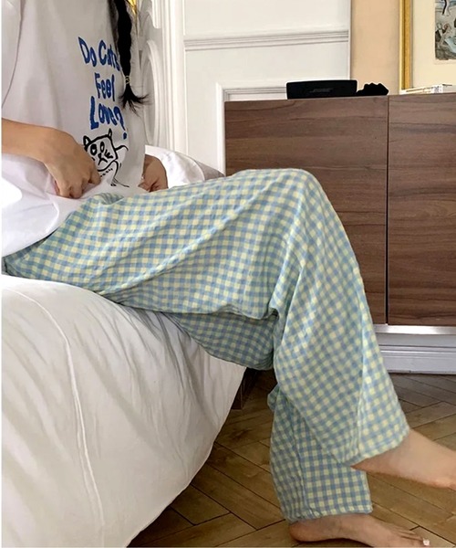 ワイドパンツ パンツ 「 ammy. / エイミードット 」 チェック柄