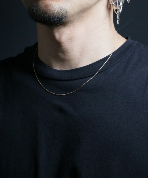ネックレス R18K チェーンネックレス あずきS K18YG 45cm/18金イエローゴールド メンズ レディース メンズ レディースの画像
