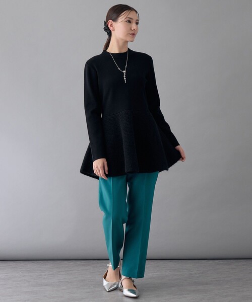 ANAYI（アナイ） パンツ ストレッチウールテーパードパンツ レディース