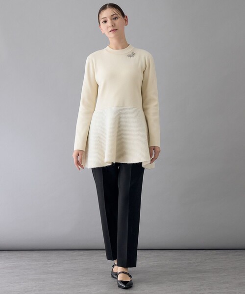 ANAYI（アナイ） パンツ ストレッチウールテーパードパンツ レディース