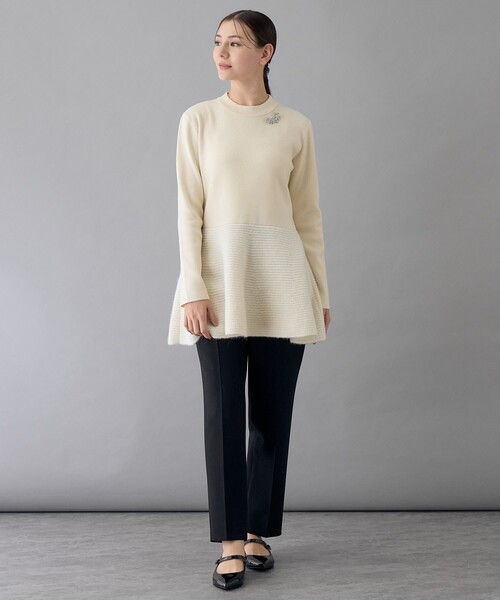 ANAYI（アナイ） パンツ ストレッチウールテーパードパンツ レディース
