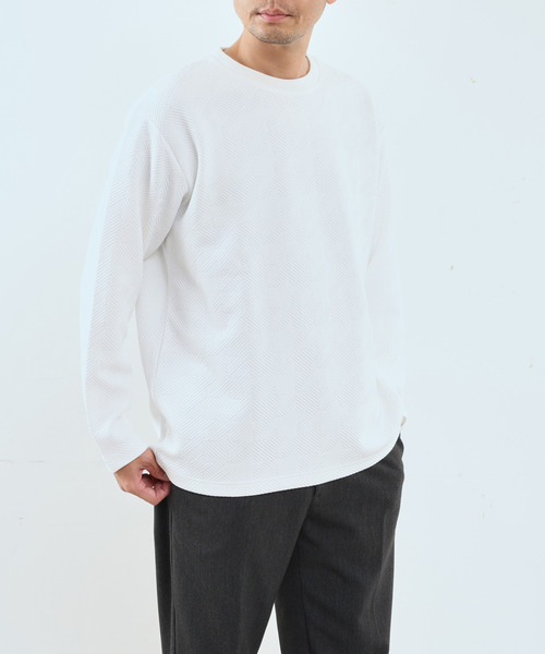【MASTER FRAME/マスターフレーム】ブリスタージャガードクルーネックTシャツ MASTER FRAME tシャツ 「MASTER FRAME/マスターフレーム
