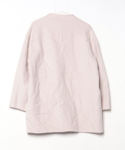 最終セール　green label relaxing ノーカラー コート　ピンク green label relaxing（グリーンレーベルリラクシング） ノーカラー