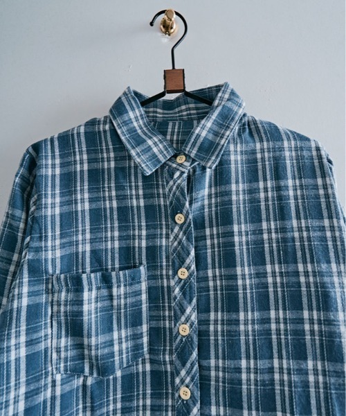 ブラウス シャツ ガーゼ チェック ネルシャツ レディース : ZOZOTOWN